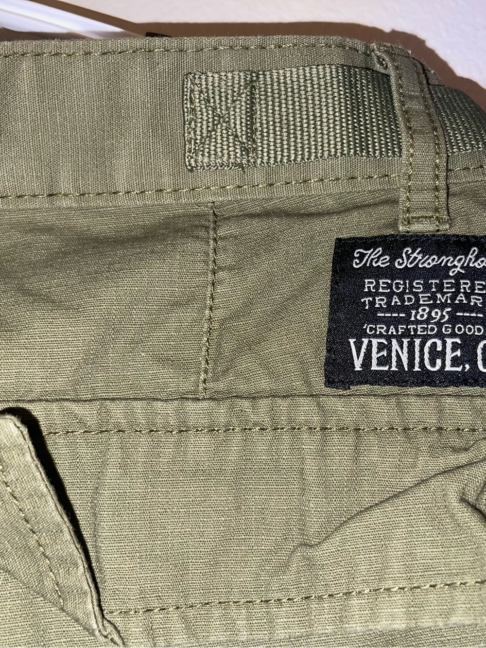 Venice Crafted Olive Cargo Shorts for Men